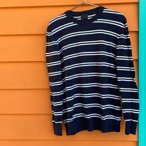 EUC H&M Men’s Navy Blue/White 100% Cotton Sweater